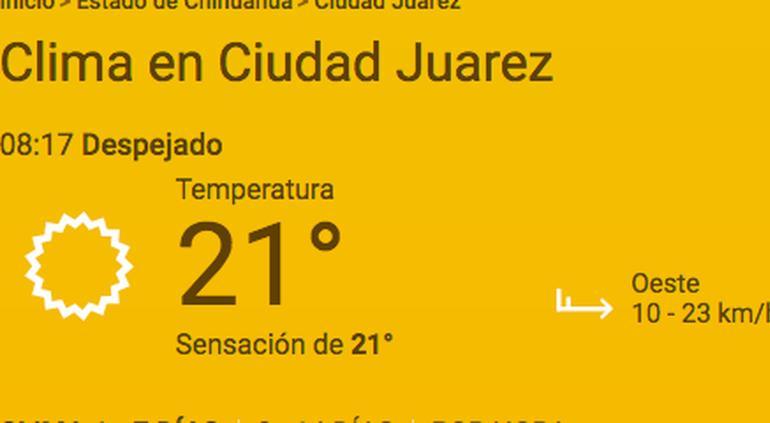 temperatura actual por hora
