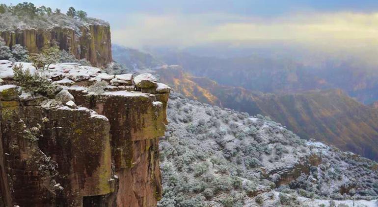 Blanco Total Asi Lucian Barrancas Del Cobre Tras Nevadas Fotos Tiempo