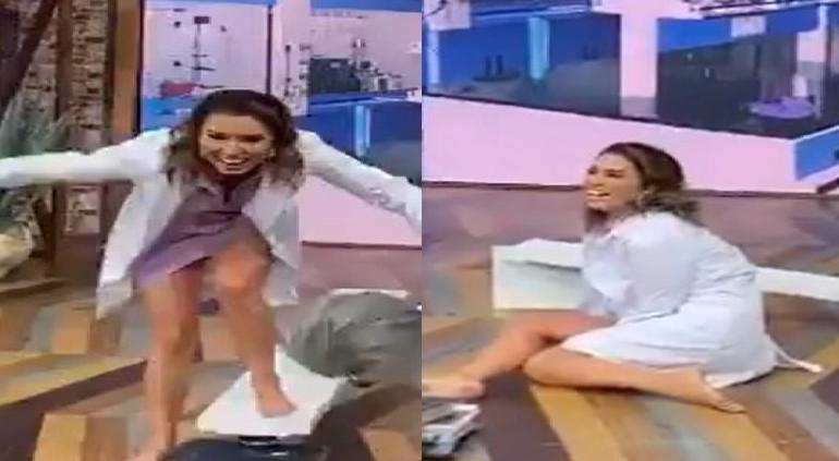 VIDEO: Laura G sufre aparatosa caída durante Venga la ...