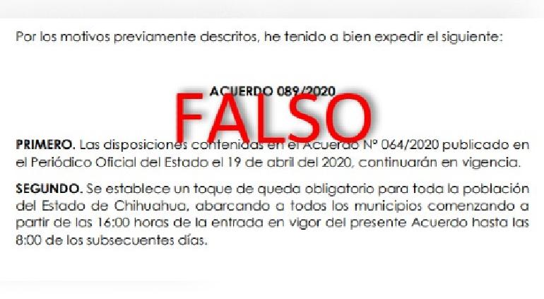 Alerta Circula Decreto Fake Sobre Toque De Queda Tiempo