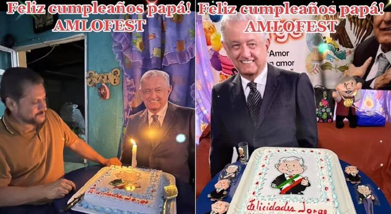 Viralizaron A Se Or Que Celebr Cumplea Os Con Tem Tica De Amlo