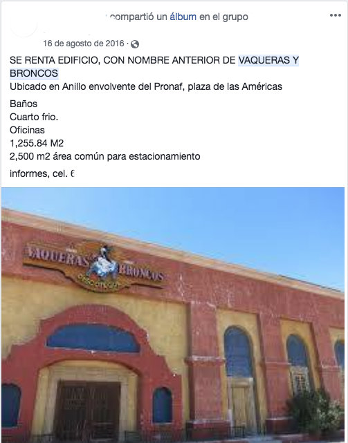 anuncio de renta en 2016