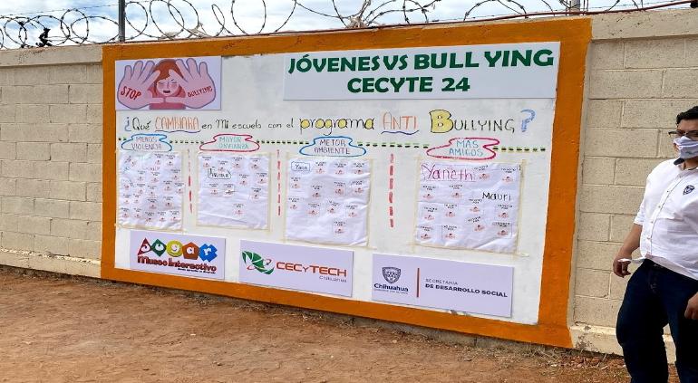 Implementan estudiantes del Cecytech estrategia contra bullying