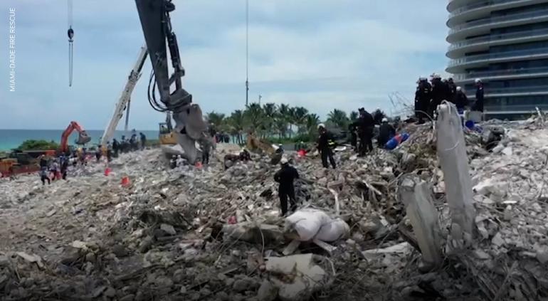 Derrumbe en Miami: van 64 cuerpos recuperados; faltan 76 - Vimarsana News