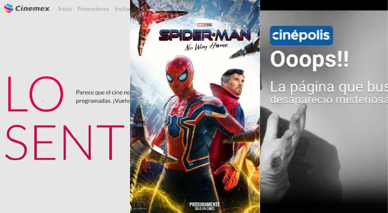 Colapsan páginas de Cinépolis y Cinemex por preventa de ¡Spider-Man!? |  Tiempo