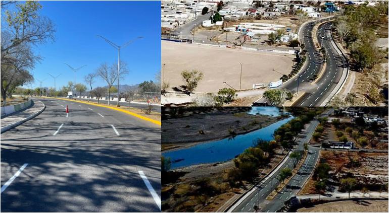 Fotos aéreas muestran cómo quedó entrada a Meoqui remodelada