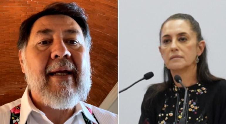 Así fue "choque" entre Noroña y Sheinbaum por mitin vacío de ella