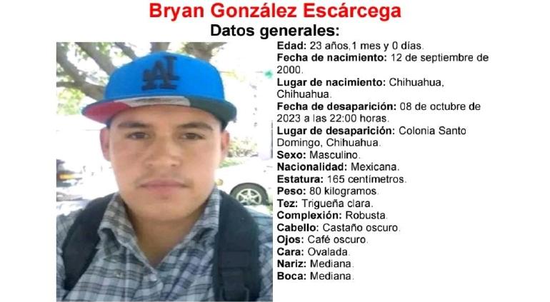 Buscan a Bryan González; desapareció en colonia Santo Domingo