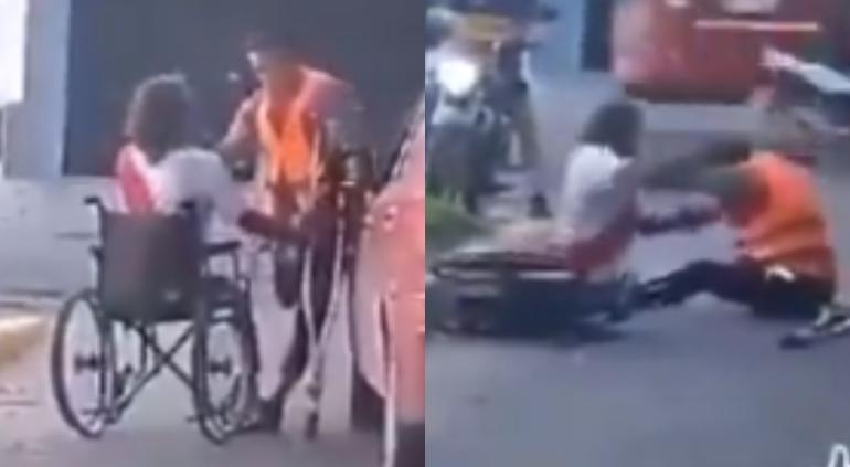 Perkelahian antara pria berkursi roda dan orang yang menggunakan kruk menjadi viral 🎦