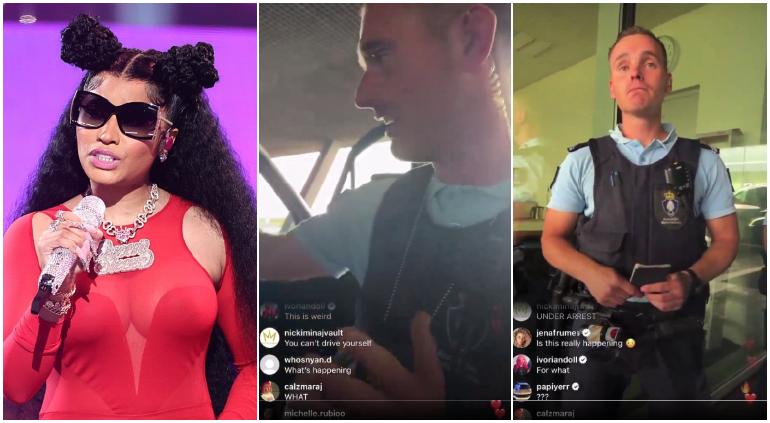 Arrestan a Nicki Minaj y ella lo transmite ¡en vivo! 🎦
