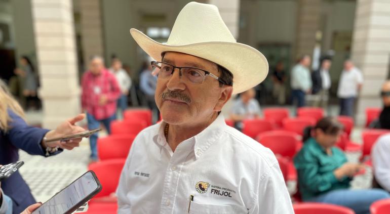 Baja producción de frijol por lluvias ausentes y chapulines: Hernández