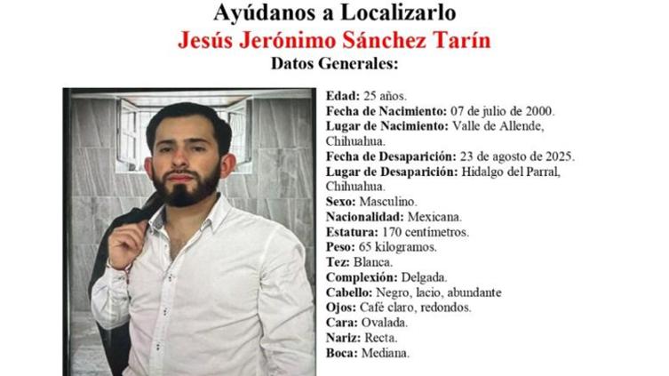 Buscan A Jes s S nchez Desapareci Hace Una Semana En Parral