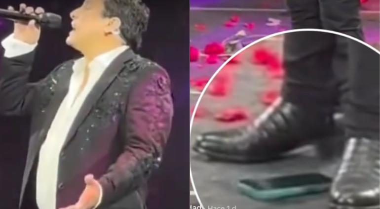 Pisó Julión Álvarez iPhone de fan; lo compararon con Bad Bunny